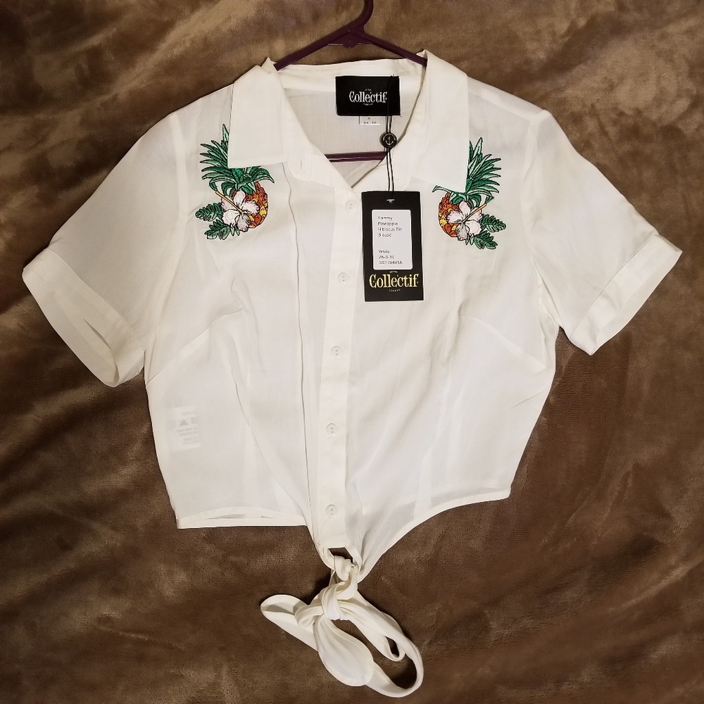 Pineapple Tie Crop Top ModCloth